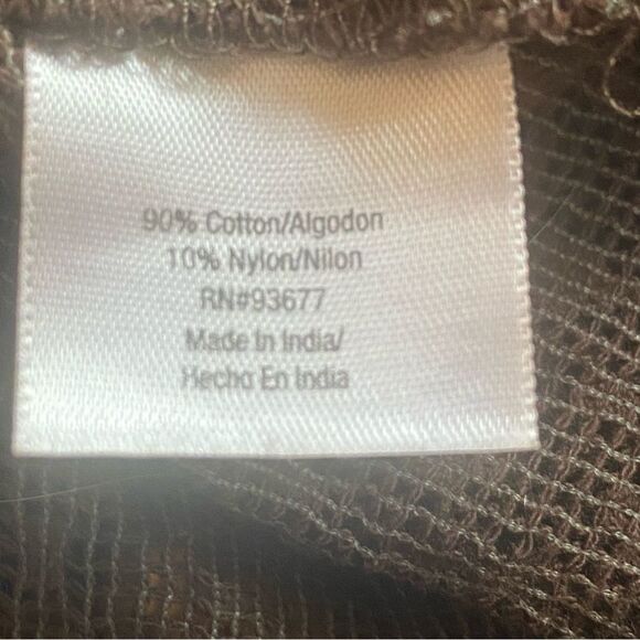 St John's Bay Brown Open Knit V-Neck Swim Cover W/Front Tie Size Large - Picture 4 of 11